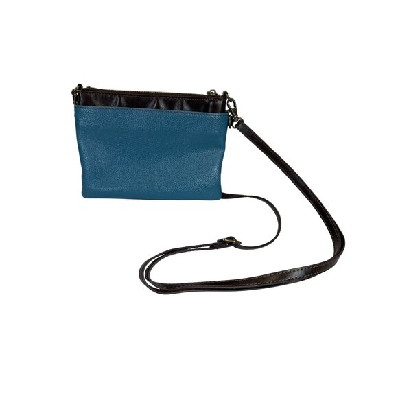Chala Cross Body Purse Bag Mini Teal Octopus Zip Closure - Picture 3 of 9